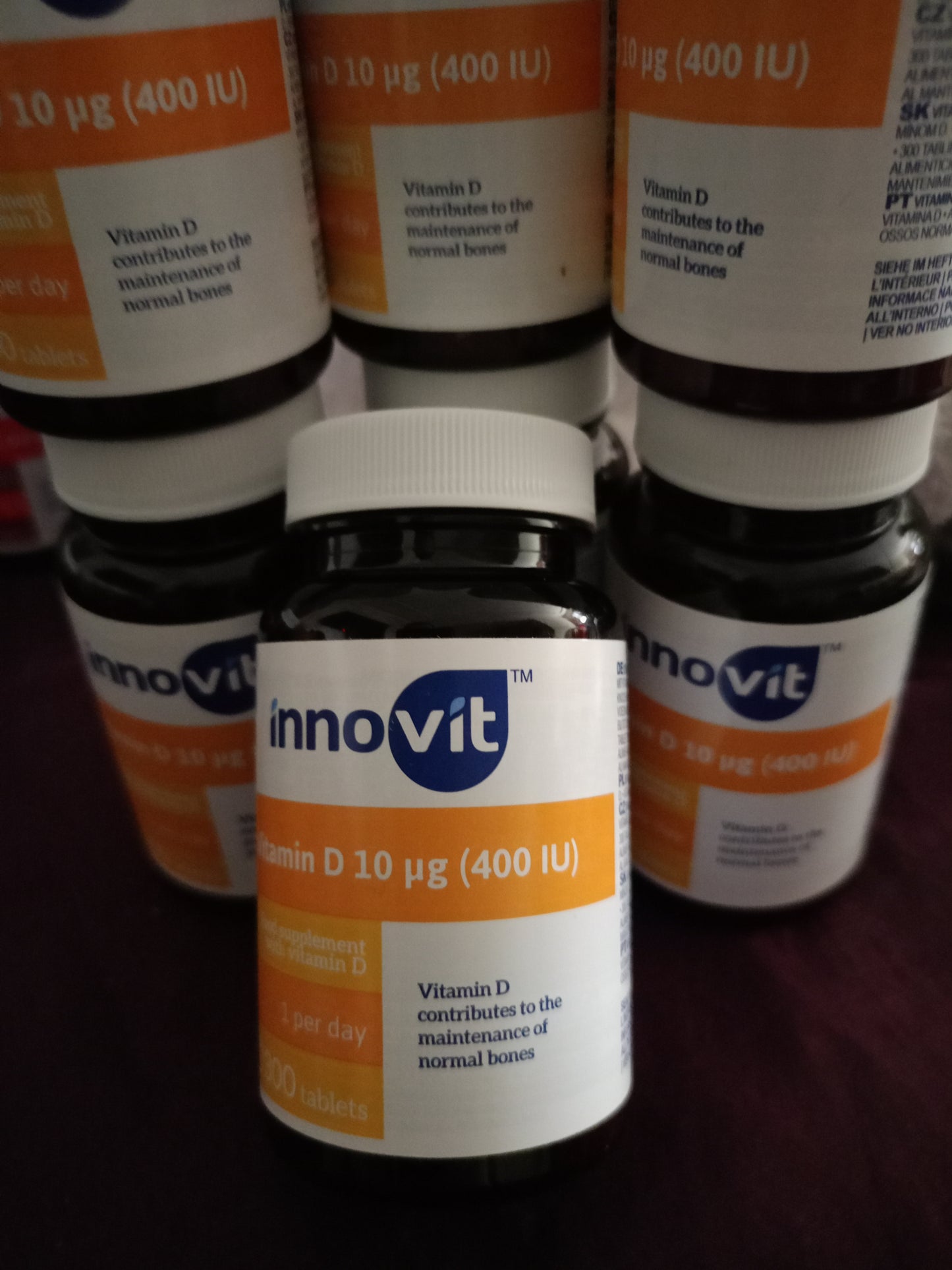 Complément Vitamine D 10µg (400 IU), INNOVIT Vitamine D 300 Comprimés.