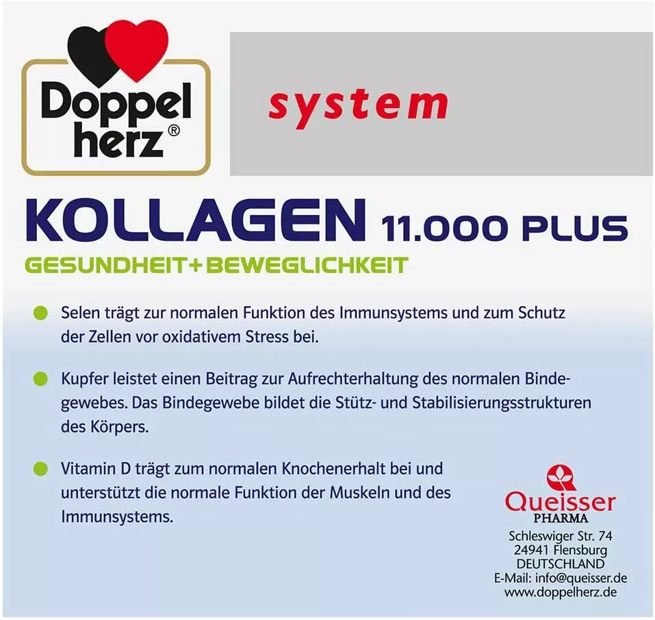 DOUBLE HEART Collagen 11,000 Plus System Ampoules 30X25ml