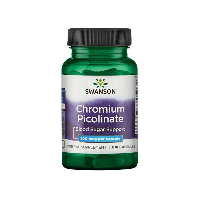 Swanson Chromium Picolinate, 200 mcg, 100 Capsules.