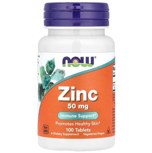 NOW Foods, Zinc, 50 mg, 100 comprimés