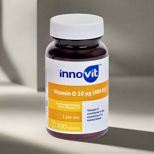 Complément Vitamine D 10 ug (400 IU), INNOVIT Vitamine D 300 Comprimés. Biosilyas.com