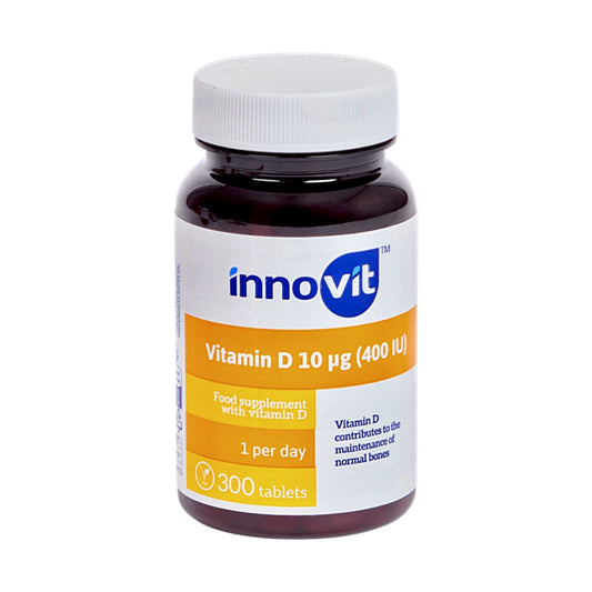 Complément Vitamine D 10µg (400 IU), INNOVIT Vitamine D 300 Comprimés.
