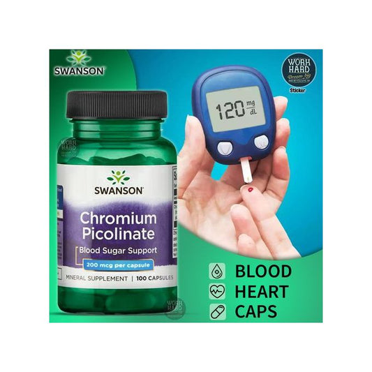 Swanson Chromium Picolinate, 200 mcg, 100 Capsules.
