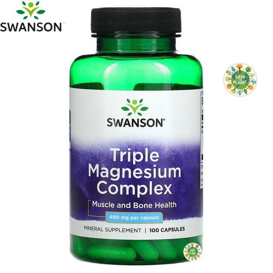 Swanson Triple Magnesium Complex, 400 mg, 100 Capsules.