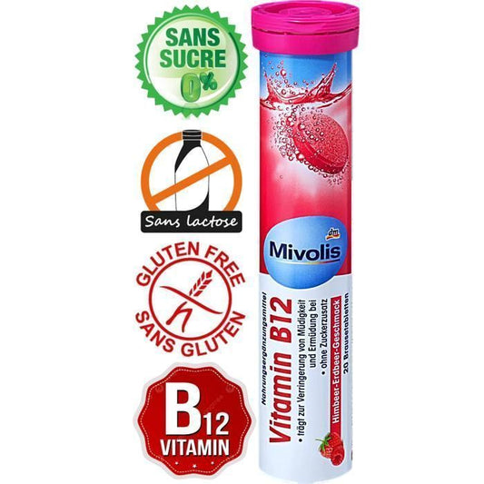Vitamine B12, 20 Comprimés Effervescents (Mivolis)