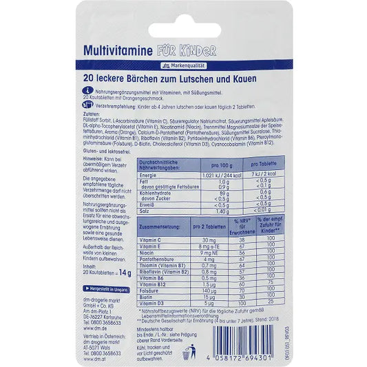 Mivolis، Multivitamines pour Enfants, 20 Pastilles